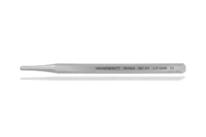 Griff, Edelstahl satiniert, sechskant, mit Maßstab (130 mm)