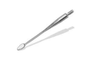 MICROflex rhodium, stainless steel, drop-shaped 3x6 mm